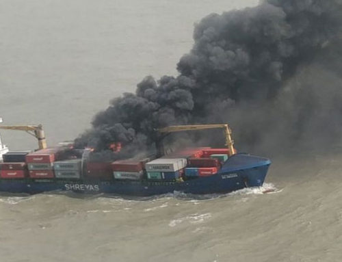 Merchant vessel SSL Kolkata catches fire. What should be noted in International trade?