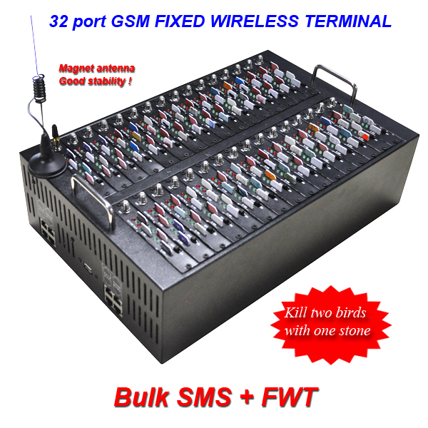 32 ports FWT fixed wireless terminal SMS modem G32-128